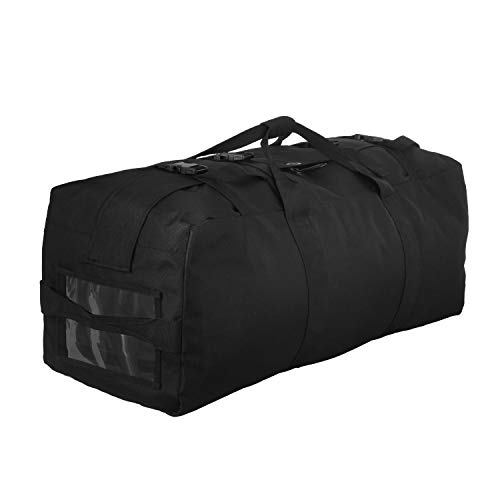 Rothco Enhanced Duffle Bag – 76L Capacity for Heavy-Duty Use and Versatile Travel – Black