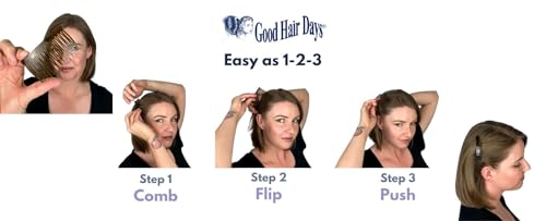 Good Hair Days Side Combs – 2 7/8″ Anti‑Slip Side Combs for All Hair Types, Bridal Jewelry & Daily Styling Accessory for Secure Updos – Tortoise Brown, Set of 2 - Thumbnail 6