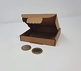 iDEALS UK PACKAGING LTD MINI C7 PIP box large letter size cardboard postal box 101 x 101 x 20mm (4'' x 4'' x 0.8'') - Best box to post jewellery e-liquids stamps small coins and much more. (50)