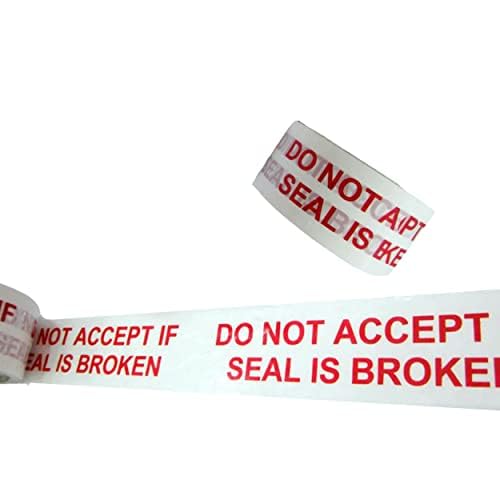 IndiPac Do Not Accept If Seal is Broken BOPP Cello Tape Self Adhesive 2inch 65 Meters in Length Industrial Packaging & Shipping Adhesive for E-commerce Box Packing, Official Use (Pack of 2)