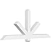 Ekena Millwork GBP072X30X0404KEN00 Kennewick Architectural Grade PVC Gable Brackets 72"W x 30"H x 4"D x 4"F, 10/12 Pitch