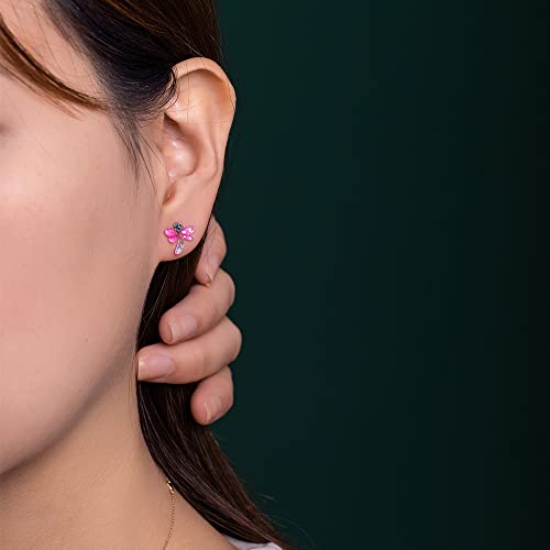 Plastic Earrings, KMEOSCH 2 Pairs of Hypoallergenic Dragonfly Plastic Post Earrings Studs for Sensitive Ears2