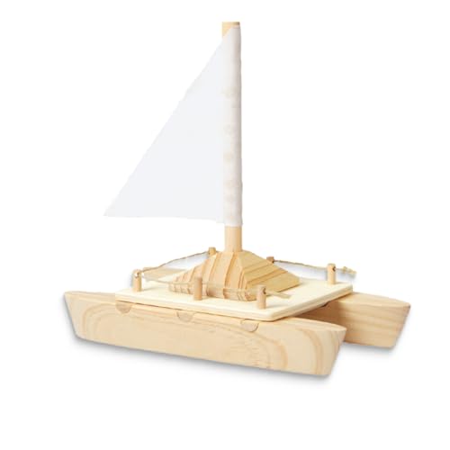 matches21 HOME & HOBBY Katamaran Boot DIY Holz Bastelset für Kinder ab 6...