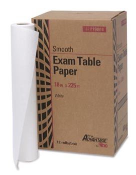 Pro Advantage P750021 Exam Table Paper, 21" x 225', White, Smooth (Pack of 12)