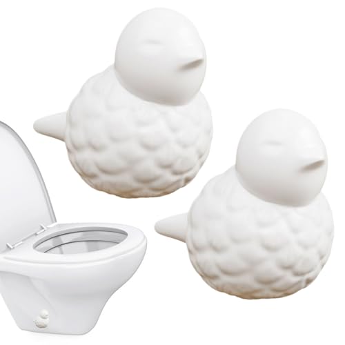 陶器製トイレスクリューカバー | 鳥型スクリューキャップ - 2個ボルトカバー装飾用シンクバスタブシャワーストーブコーナータイル床アパートホテルキッチン浴室トイレ