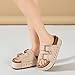 BiuYorBTY Women's Platform Clogs Sandals Cork Footbed with Comfort Double Buckles, Summer Platform Slides Mules, Summer Beach Comfort Wide Widths Availab