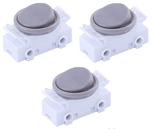 Sucre Auxiliary® Lot de 3 interrupteurs à bascule ronds On/Off, 2A, 250 V CA pour voiture, bateau, tableau de bord