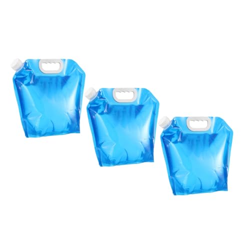 VICASKY 3Pcs Folding Water Storage Bag Portable Emergency Water Container for Camping Hiking and to Carry for Outdoor Activities