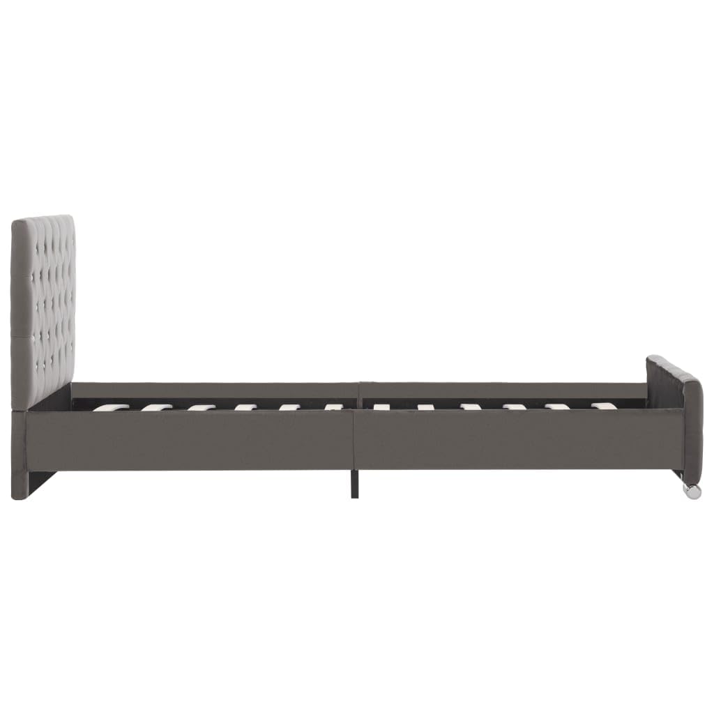 vidaXL Estructura de Cama Dormitorio Base Completa Armazón Adolescente Adulto Listones Soporte Interiores Doble Terciopelo Gris 100x200cm