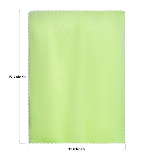 Image of 7.87'' Silicone Squeegee, 2 Pack 11.81 * 15.74'' Microfiber Glass Cleaning Cloth, Lint Free, Rubber Water Blade, Kitchen Countertop, Window Tint, Glass Door, Bathroom Mirror, Green