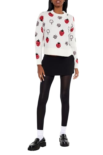 Forever 21 Women's Strawberry & Mushroom Print Sweater2