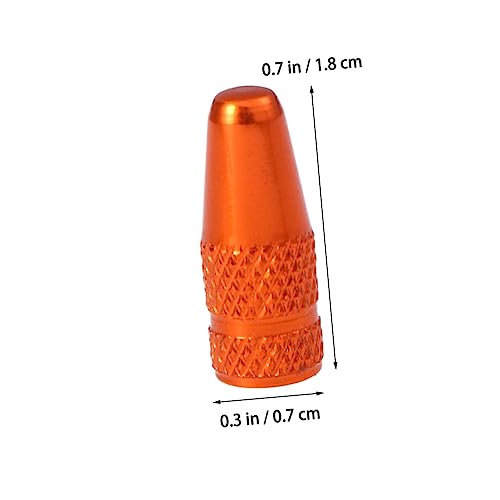 Tapas para válvulas de bicicleta LIOOBO, 12 piezas, color naranja brillante, de aleación de aluminio, fáciles de instalar, sellan contra fugas y suciedad, compatibles con bicicletas de carretera y montaña miniatura 2