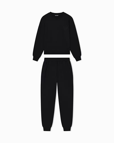 Emporio Armani Survêtement en tissu éponge pour femme Noir L, Noir, L