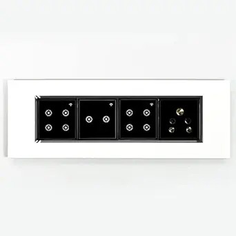 L&G 8 Modular Smart Switch Board | 9 Smart Switch Control, 1 Socket (Compatible with Alexa, Compatible With OK Google & SIRI Shortcut) (Size: 8M Horizontal- 262 x 90 x 45 mm)