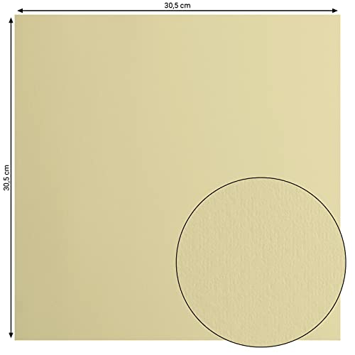 Florence Cardstock Smooth, Coloured Card Making Supplies 12 x 12 inch, Beige, 20 Sheets - Image 2