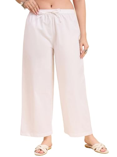Image of Nermosa Women's Loose Cotton Relaxed Fit Palazzo