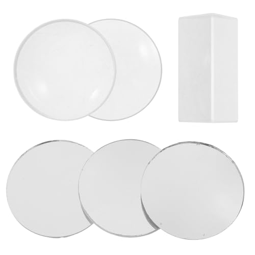 HAWILLOSCH 1 Set Experiment Supplies Science Optics Kits Round Convex Lens Glass Physical Optical Experiment Transparent