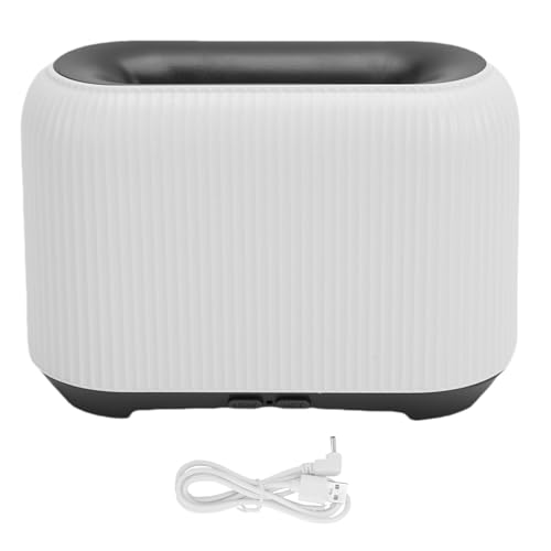Difusor aromático eléctrico con efecto llama 3D 150ml USB blanco miniatura 5