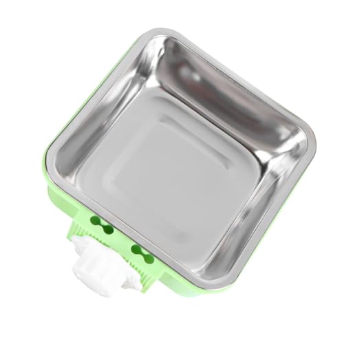 EXAOMBLE 固定式吊り下げ型ステンレス製犬用ボウル 猫用給水ボウル 調整可能高さ クレート取付 多用途ペット用給餌器 子犬用 ウサギ用水容器 ホームケージ対応