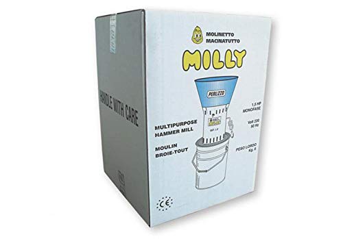 Molino Mulinetto Milly Peruzzo Bidone Da 50 Lt Elettrico 220 Volt