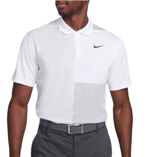 Nike Men's Dri-FIT Victory Golf Polo White | Grey (Block) Small