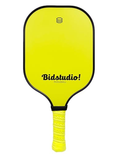 BIDSTUDIO ピックルボールパドル 炭素繊維 カーボンファイバー 軽量ネオンイエロー KIR001 ピックルボールラケット