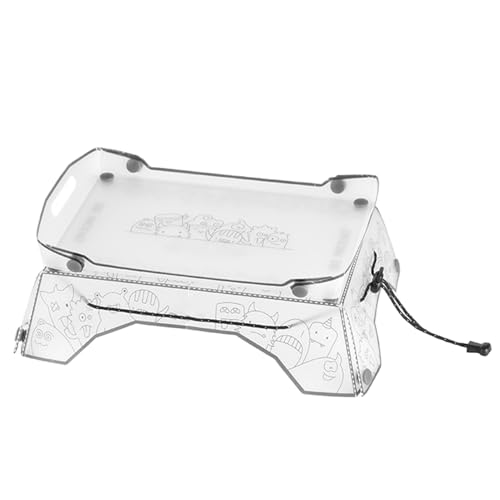 Mesa plegable, mesas de mochilero, bandeja de playa, diseño plegable compacto 2 en 1 con función de almacenamiento, 26,5 x 11 x 16,8 cm, muebles portátiles para exteriores, senderismo, viajes, pesca