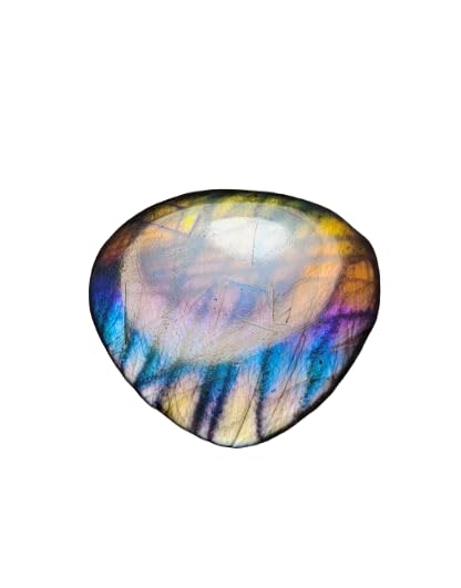 Labradorite arc-en-ciel en cœur cabochon naturel idéal pour créer vos colliers bohèmes