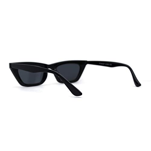 Womens Narrow Rectangle Chic Plastic Cat Eye Sunglasses4
