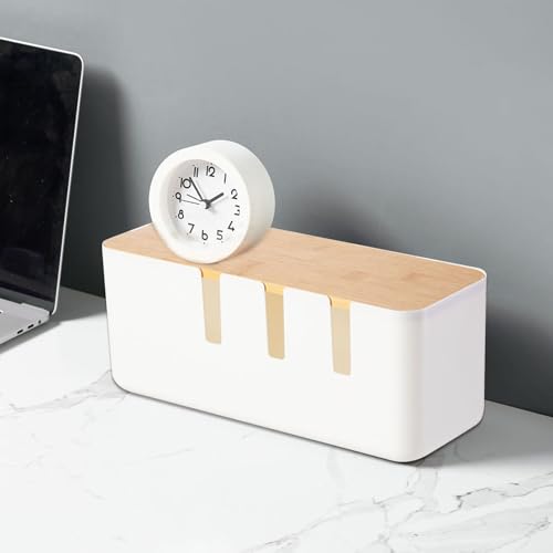 Boîte de rangement pour câbles ordinateur multiprise et gestion TV