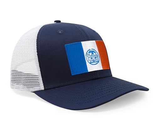 Image of International Tie City Hat for Men and Women, Adjustable Snapback Trucker Baseball Cap with Embroidered Patch