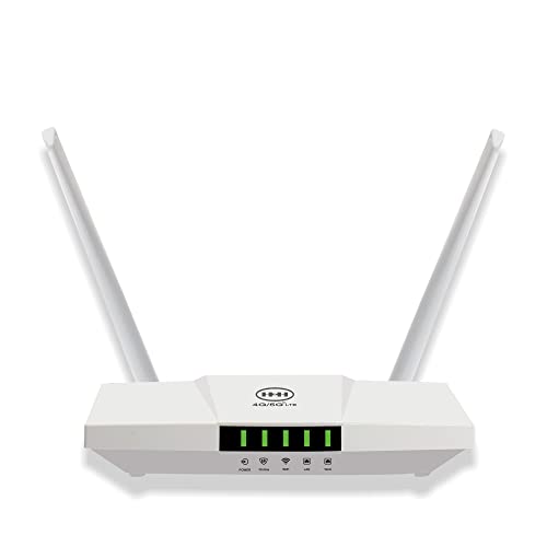 H&H 4G LTE CPE Router B725D with External 2 Antenna, Inbuilt WiFi 300Mbps Plug and Play, LTE,Works seemlessly with All ISPs, 2 Ethernet Ports with Micro SIM Card Slot