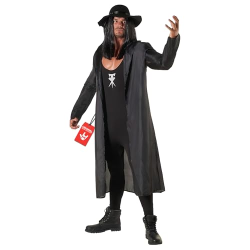Morph Costumes Déguisement The Undertaker, Costume Catcheur Adulte, Tenue Catch Homme, XL