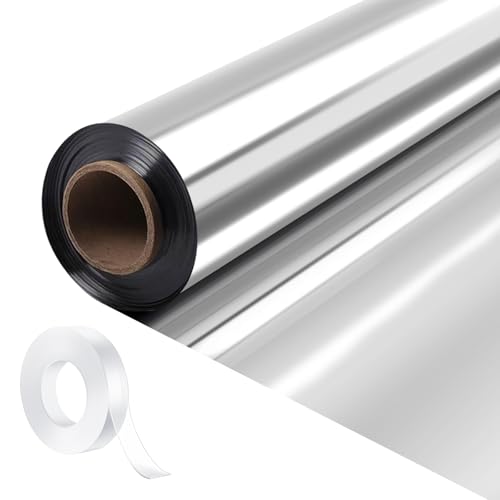 GoldenXin 3.3x32.8ft Mirror Rug Aisle Runner for Wedding,Double Sided Bright