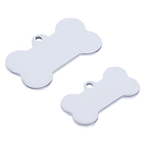 Guangqi Cute Dog Bone Charm Pendant Silver Tone Stainless Steel Blanks Tags Ornaments Decoration #TOP4