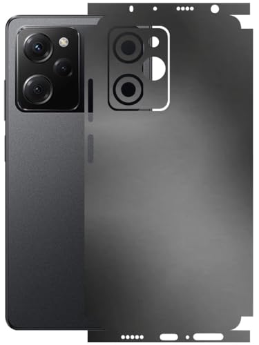 Image of AtOdds - Full Body Back Screen Guard Protector Film - Lamination Wrap Skin Sticker Compatible with Poco X5 PRO (5G) | Scratchproof Matte Finish (Metallic Grey)