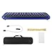 UPALDHOU 37 Key Melodica Professional Melodica with 2 Mouthpieces and Carrying Bag for Beginners Adults Students Musicians (Blue)
