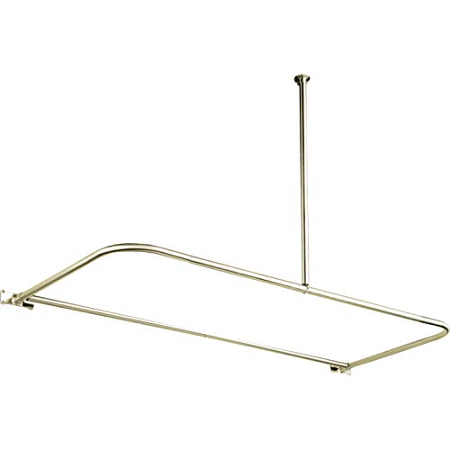 Elements Of Design Ed3138 D-Type Shower Rod, Satin Nickel #TOP24