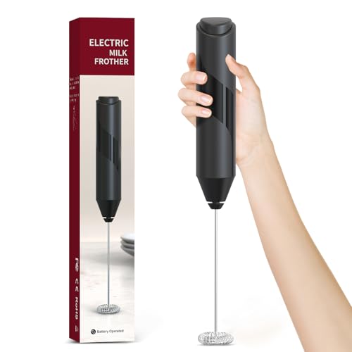 Mini Mixer Portátil pare Bebidas Batedor Espumador de Aço Inoxidável para Café, Cappuccino, Shakes e Ovos (Batedor a Pilha)