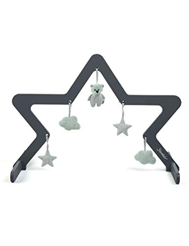 Sterntaler Spielbogen Stern, Holz, Alter: 0-18 Monate, 63 x 90 x 49 cm, Dunkelgrau – Bild 4