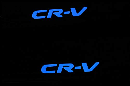 Olike For Honda Cr-V Crv 2017 2018 2019 Fashion Style Led Door Sill Scuff Plate Guard Sills Protector Trim (Blue) #TOP1