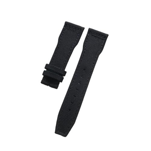 Bracelet montre 21mm 22mm noir bleu vert nylon et cuir véritable