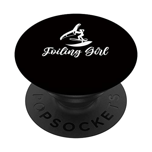 Foiling Girl - WIngfoiling Hydrofoil Surfer PopSockets mit austauschbarem PopGrip