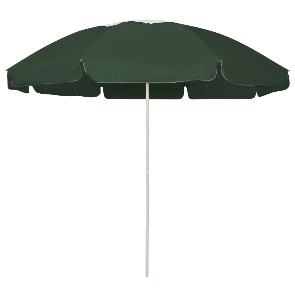 vidaXL Ombrellone da Spiaggia Verde 240 cm