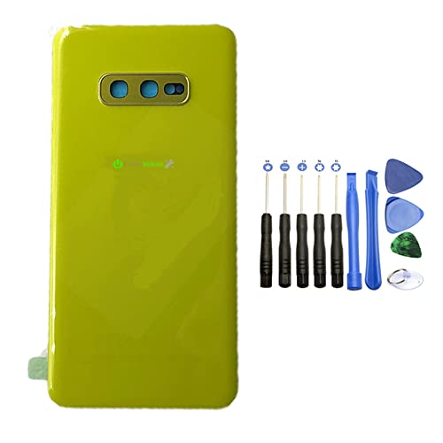  Expert-mobiles Vetro posteriore compatibile per Samsung S10E + AdapHESIF (Giallo)