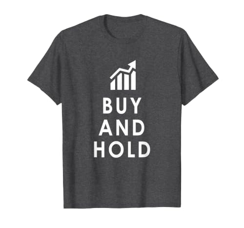 Stocks Investing Buy and Hold Investor T-Shirt, Men, Dark Heather Grey, 6X-Large