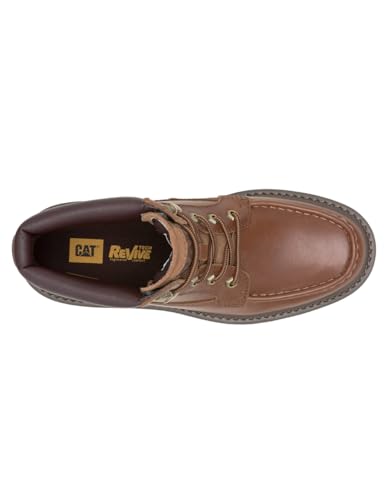 Image of CAT Caterpiller Mens Colorado Moc Toe Leather Ankle Boots - Nuthatch - 9 US