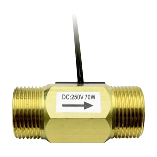 Sensor flujo agua cobre 1/2 de alta durabilidad con cable exterior magnético e interruptor estable 2