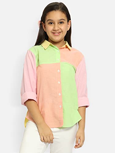 Image of Natilene Girl's Geometric Regular Fit Shirt