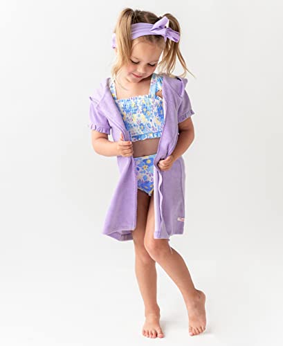 RuffleButts Girls Terry Knit Full-Zip Swim Cover-Up Dress2